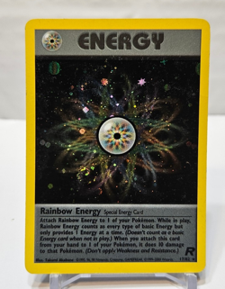 Rainbow Energy 17/82 Holo Rare Unlimited Team Rocket Pokemon 784 - Image 1