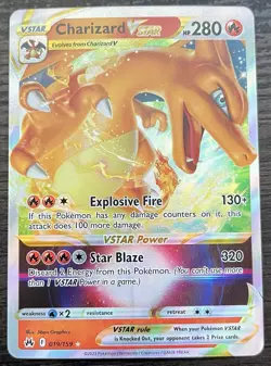 Charizard VSTAR 019/159 Pokemon TCG Sword Shield Crown Zenith Holo MINT NM - Image 1