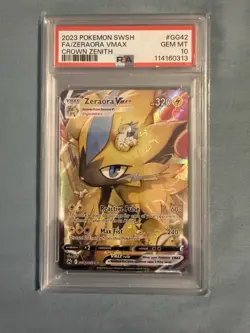 Pokemon TCG Zeraora VMAX Crown Zenith GG42/GG70 PSA 10 Gem Mint Full Art - Image 1