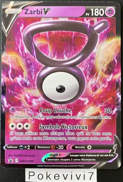 Carte Pokemon ZARBI SWSH300 PROMO Ultra Rare V EB Epee et Bouclier FR NEUF - Image 1