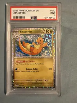 McDonald's Pokemon Dragon Discovery 2025 Dragonite 012/015 PSA 9 Mint - Image 1