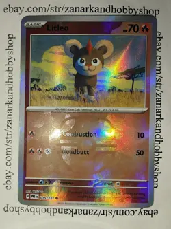 Pokemon Litleo 015/131 Prismatic Evolutions MASTER BALL HOLO NM - Image 1