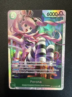 Perona OP14-033 SR The Azure Sea's Seven One Piece TCG English - Image 1