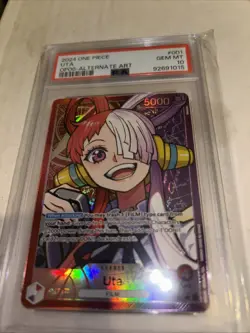 2024 One Piece TCG UTA Alternate Art PSA 10 English Leader OP05-001 - Image 1