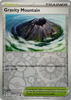 177/191 GRAVITY MOUNTAIN REVERSE HOLO SURGING SPARKS POKEMON CARD - Image 1