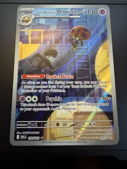 Pokemon TCG Team Rockets Orbeetle Destined Rivals 198/182 Illustration Rare Card - Image 1