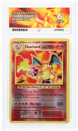 Charizard 11/108 Reverse Holofoil 2016 XY Evolutions Ace 6 Mint Pokemon Card - Image 1
