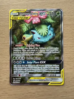 Pokemon Cards Venusaur & Snivy GX SM229 SM Black Star Promos Promo NM *1 - Image 1