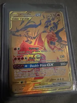 Pokemon TCG Reshiram & Charizard GX SM247 Promo Holo Card - Image 1