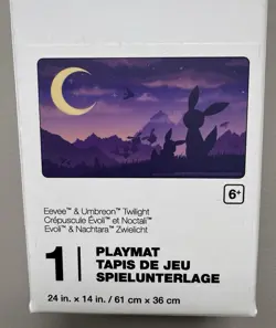 Pokemon Center Eevee & Umbreon Twilight Playmat, Double Deck Box, & Card Sleeves - Image 2