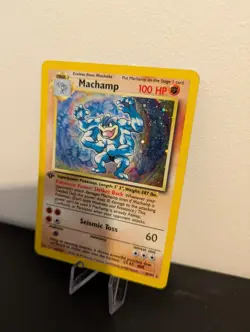 Machamp 8/102 Rare Base Set Holo Pokemon Card Unlimited Edition 1999 - Image 3