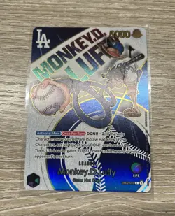 One Piece Los Angeles Dodgers Monkey D. Luffy Promo Card English - Image 1