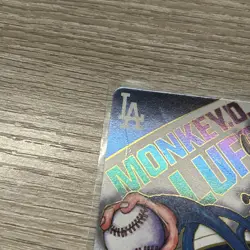 One Piece Los Angeles Dodgers Monkey D. Luffy Promo Card English - Image 2