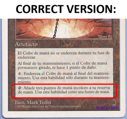 Mana Vault Spanish Mtg MISPRINT. Missing last ability - Image 3