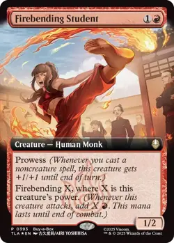 1x Firebending Student (393) - FOIL PROMO Buy-a-Box Extended Art MTG Unique & Mi - Image 1