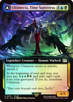 MTG - Final Fantasy - NM - Ultimecia, Time Sorceress Borderless Foil - 0441 ☠ - Image 1