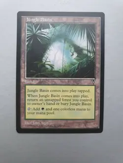 Jungle Basin, MTG Visions (1997), Uncommon Land VNM - Image 1