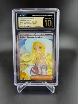 2025 Pokemon Mega Evolution Lillie's Determination SIR #184 CGC 10 Pristine - Image 1