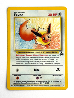 Pokemon TCG Eevee 11 Black Star Promo Cosmos Holo with Tail SWIRL! - Image 1
