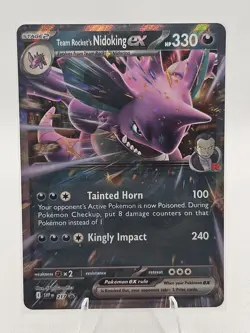 Team Rocket’s Nidoking ex SVP 217 NM/M Black Star Promo Pokemon TCG - Image 1