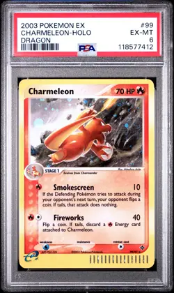 2003 POKEMON EX DRAGON #99 CHARMELEON-HOLO PSA 6 - Image 1