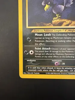 Pokemon Vintage Rare Murkrow Neo Genesis 24/111 WotC - Image 5