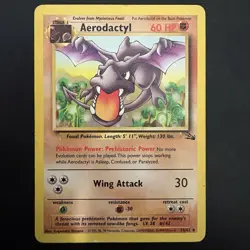 Pokemon TCG Vintage Non Holo Rare Aerodactyl Fossil 16/62 WotC - Image 1