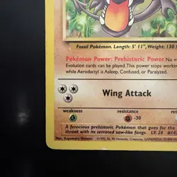 Pokemon TCG Vintage Non Holo Rare Aerodactyl Fossil 16/62 WotC - Image 5