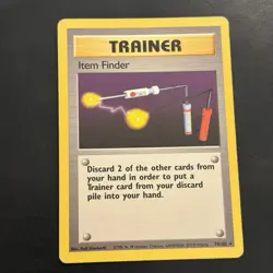 Pokemon Vintage Non-Holo Rare Item Finder 74/102 Base Set WotC 1999 - Image 1
