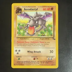 Pokemon TCG Vintage Non Holo Rare Aerodactyl Fossil 16/62 WotC - Image 1