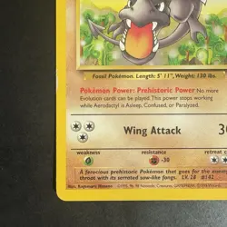 Pokemon TCG Vintage Non Holo Rare Aerodactyl Fossil 16/62 WotC - Image 5