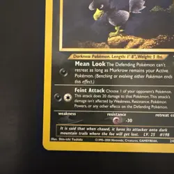 Pokemon Vintage Rare Murkrow Neo Genesis 24/111 WotC - Image 5