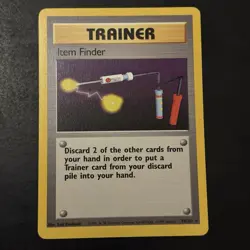 Pokemon Vintage Non-Holo Rare Item Finder 74/102 Base Set WotC 1999 - Image 1