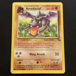 Pokemon TCG Vintage Non Holo Rare Aerodactyl Fossil 16/62 WotC - Image 1