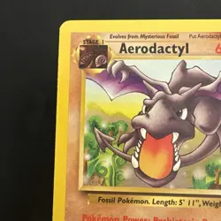 Pokemon TCG Vintage Non Holo Rare Aerodactyl Fossil 16/62 WotC - Image 2
