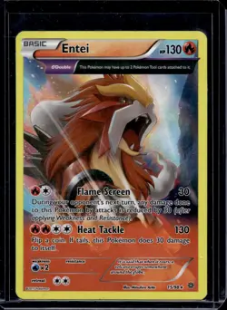 Entei 15/98 XY: Ancient Origins 2015 Reverse Holo (MP) Pokemon TCG - Image 1