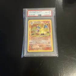Pokemon Base Set Holo Rare Charizard 4/102 PSA 8 NM-MT - Image 1