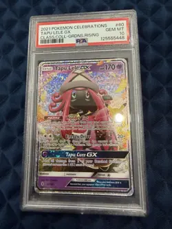 PSA 10 GEM MINT Tapu Lele GX Celebrations Classic Collection Holo Pokemon 60/145 - Image 1