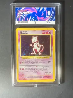 Pokemon TCG Mewtwo 10/102 Vintage 1999 WOTC Base Set Holo Ace 1 - Image 1