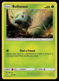 Pokemon - Bulbasaur - 1/18 - Detective Pikachu - Holo - NM/M - Image 1