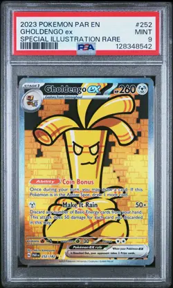 2023 POKEMON PAR EN-PARADOX RIFT SPECIAL ILLUSTRATION RARE GHOLDENGO EX PSA 9 - Image 1