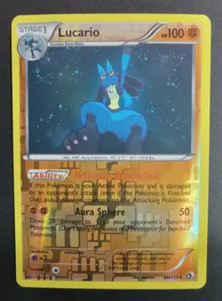 Pokemon TCG Lucario 80/113 Legendary Treasures Reverse Holo Rare Lightly Played - Image 1