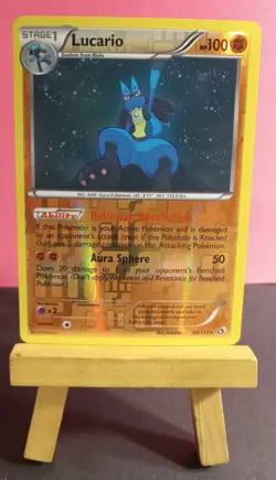 Pokemon TCG Lucario 80/113 Legendary Treasures Reverse Holo Rare Lightly Played - Image 3