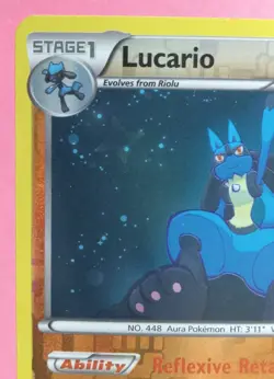 Pokemon TCG Lucario 80/113 Legendary Treasures Reverse Holo Rare Lightly Played - Image 4