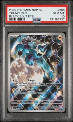 2025 POKEMON SVP EN-SV BLACK STAR PROMO #209 THUNDURUS PSA 10 - Image 1