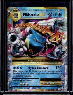 M Blastoise EX 22/108 (MP/LP) Pokemon XY 2016 Evolutions Ultra Rare Pokemon TCG - Image 1
