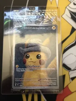 Pokemon TCG Pikachu with Grey Felt Hat Black Star Promo 085 Van Gogh - Image 1