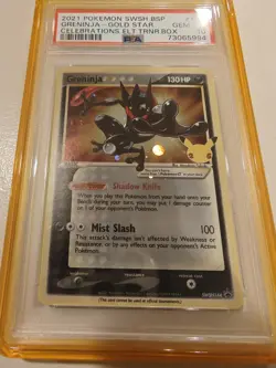 2021 POKEMON SWSH BLACK STAR PROMO #144 GRENINJA-GOLD STAR PSA 10 - Image 1