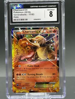 2016 Pokemon XY CHARIZARD EX CGC 8 Generations 11/83 Low Pop - Image 1