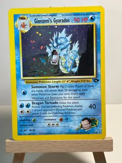 Giovanni's Gyarados [5/132] Gym Challenge Holo Rare WOTC Pokemon Card TCG - Image 1